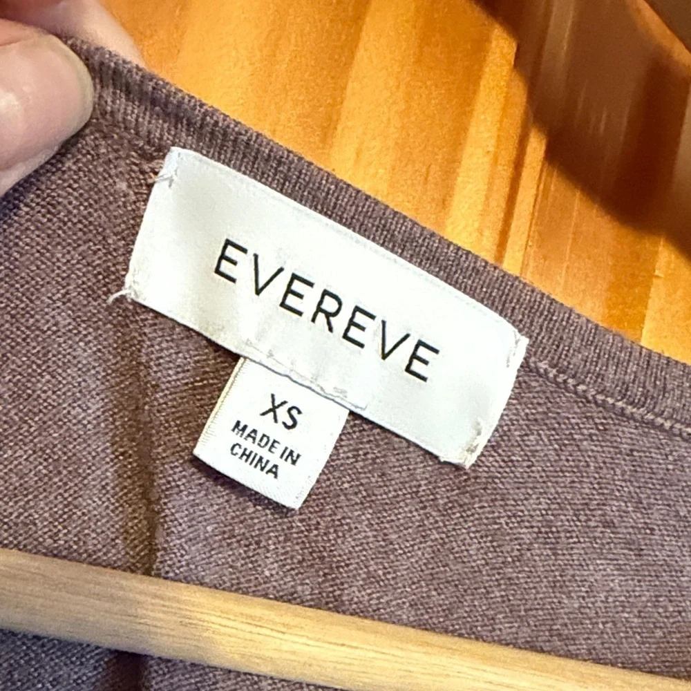 Evereve Women's V-Neck Sweater in Lavender